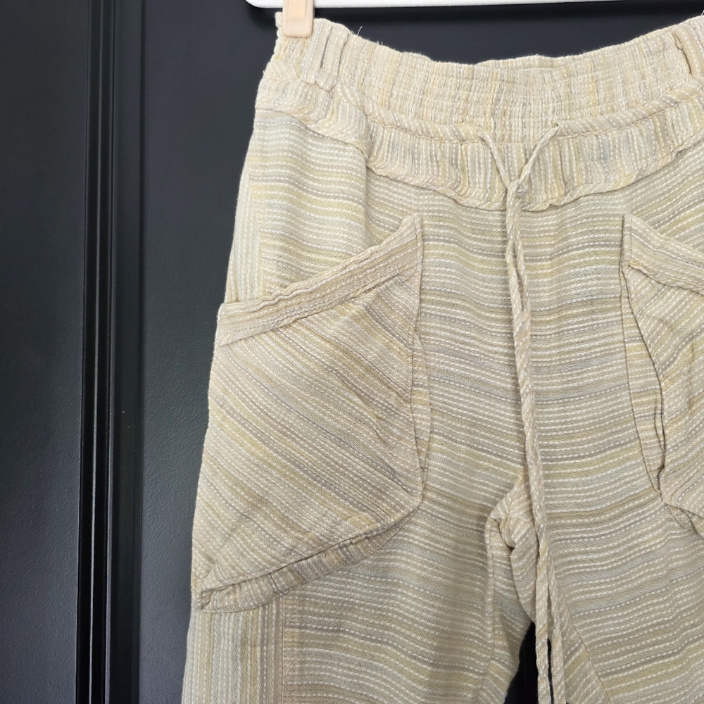 Free People Sweet Escape Pantalon Tapered Pants Cotton GOOD PREOWNED CONDITION - Picture 4 of 9